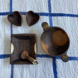 Handcrafted Kenyan Wooden Bowl Set